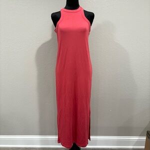 LOFT Sleeveless Coral Maxi Dress